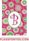 B - Fashion Circle Monogram Garden Flag