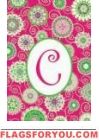 C - Fashion Circle Monogram Garden Flag