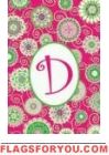 D - Fashion Circle Monogram Garden Flag