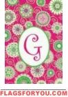 G - Fashion Circle Monogram Garden Flag