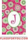 J - Fashion Circle Monogram Garden Flag