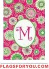 M - Fashion Circle Monogram Garden Flag
