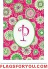 P - Fashion Circle Monogram Garden Flag
