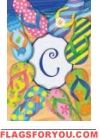 C  - Flip Flops Monogram Garden Flag