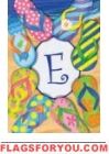 E  - Flip Flops Monogram Garden Flag