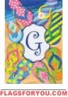 G  - Flip Flops Monogram Garden Flag