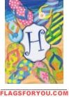 H  - Flip Flops Monogram Garden Flag