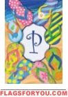 P  - Flip Flops Monogram Garden Flag