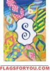 S  - Flip Flops Monogram Garden Flag