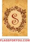 S - Vine / Berries Monogram Garden Flag