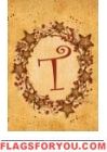 T - Vine / Berries Monogram Garden Flag