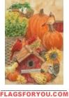Cardinals & Pumpkins Garden Flag