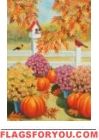 Autumn Fence Garden Flag