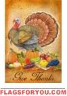 Give Thanks Turkey House Flag