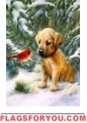 Curious Puppy Garden Flag