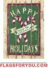 Candy Cane Greeting Garden Flag