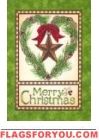 Christmas Barn Star Garden Flag