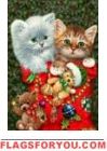 Christmas Kitties Garden Flag