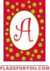 Christmas Ornament A - Monogram Garden Flag