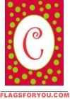 Christmas Ornament C - Monogram Garden Flag