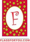 Christmas Ornament F - Monogram Garden Flag