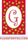 Christmas Ornament G - Monogram Garden Flag