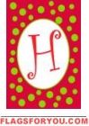 Christmas Ornament H - Monogram Garden Flag