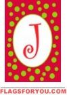 Christmas Ornament J - Monogram Garden Flag