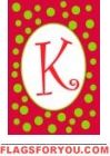 Christmas Ornament K - Monogram Garden Flag
