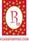 Christmas Ornament R - Monogram Garden Flag