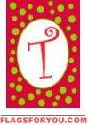 Christmas Ornament T - Monogram Garden Flag