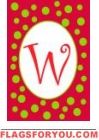Christmas Ornament W - Monogram Garden Flag