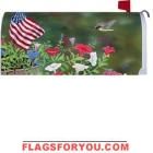 Patriotic Hummingbird Mailbox Cover