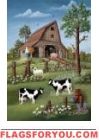 Barnyard Blessing House Flag