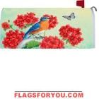 Bluebirds & Geraniums Mailbox Cover