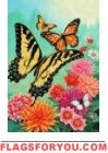 Flying Flowers Garden Flag