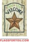 Weathered Star Welcome Garden Flag