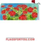 Scarlet Geraniums Mailbox Cover