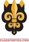 Applique - Black & Gold Fdl Garden Flag