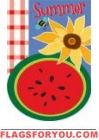 Applique - Summer Picnic House Flag