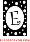 E - Black Tie Monogram Garden Flag