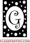 G - Black Tie Monogram Garden Flag