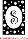 S - Black Tie Monogram Garden Flag