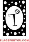 T - Black Tie Monogram Garden Flag