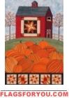 Pumpkin Barn Garden Flag