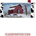 Winter Barn Mailbox Cover