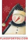 Charcoal Snowman House Flag