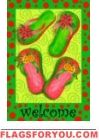 Christmas Flip Flops House Flag