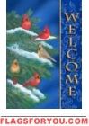Cardinal Welcome Garden Flag