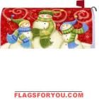 Swirling Snowmen Mailbox Cover